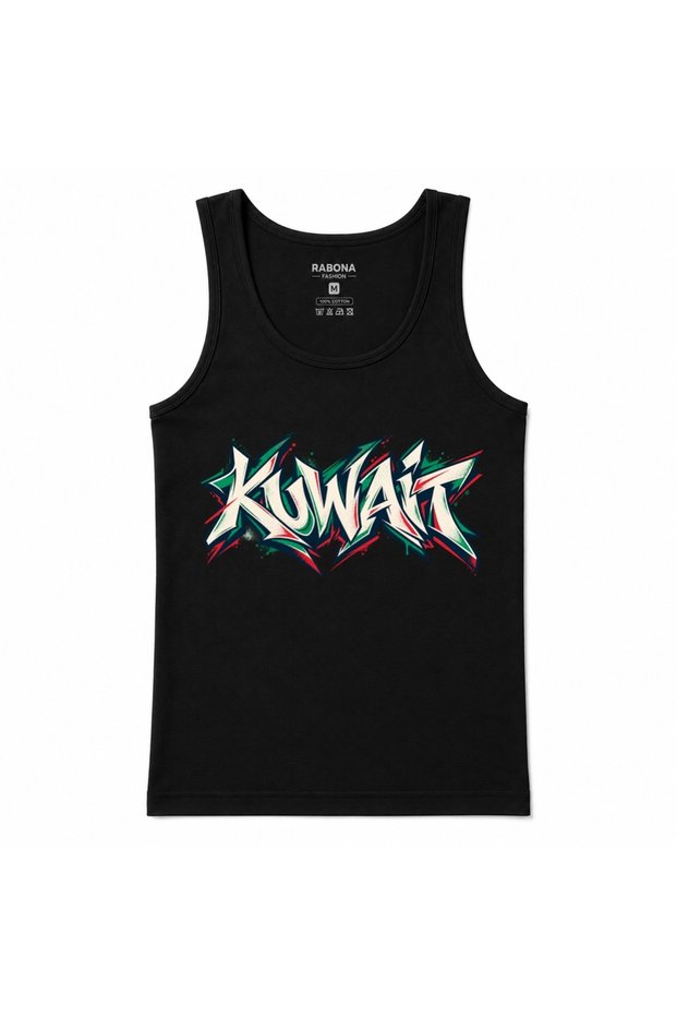 Kuwait Street Graffiti Lettering Graphic Tank Top