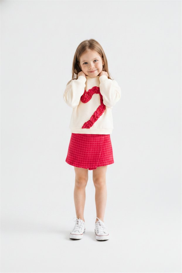 Girl's Carnival Sweatshirt 4-8 Years Ecru