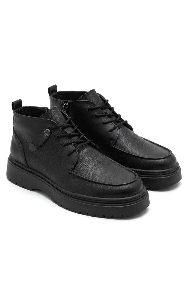 Zrc213 Premium Men's Lace-Up Waterproof Winter Boots Black