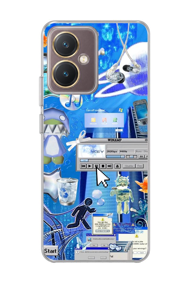 Vivo Y27 Compatible Goldfish Computer Printed Transparent Phone Case