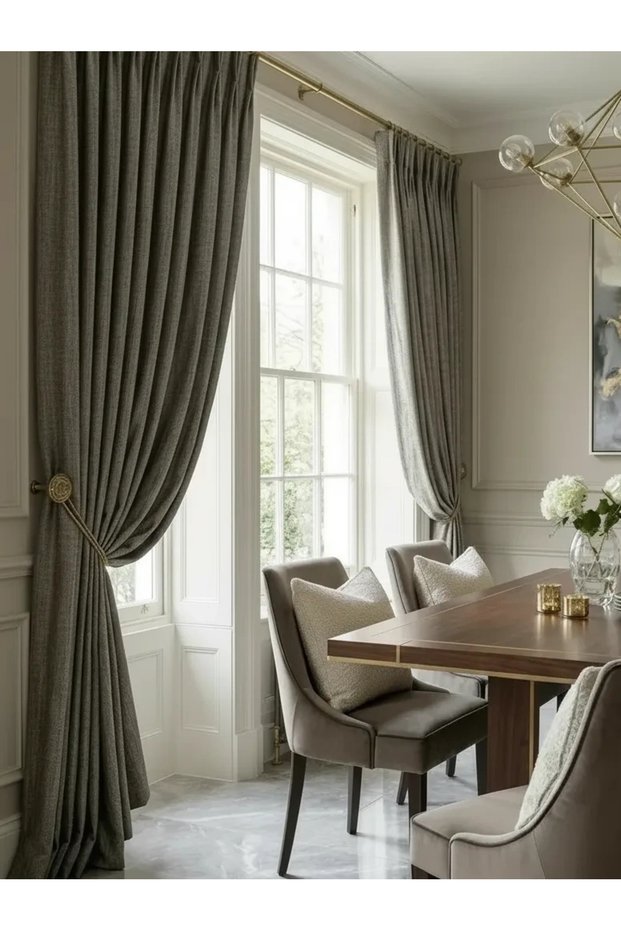 Hazan 5407 Silver 1/3 Pleated Background Curtain Apm
