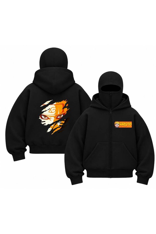 Snow Masked Balaclava Naruto Printed Ninja Hoodie Sweatshirt