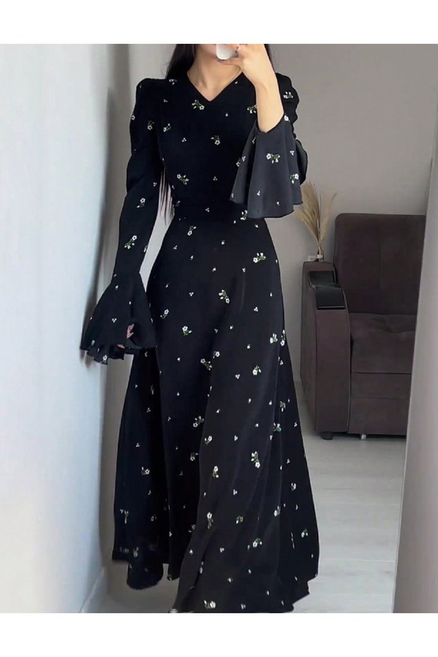 Rochie lunga, Negru