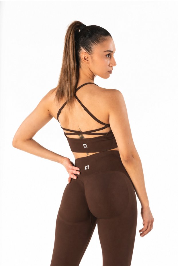 Seamless Pilates & Fitness Scrunch Tights Bustier Set - Briza & Griba