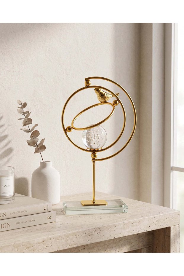 Gold Metal Decorative Candle Stand 12x19.5x11cm