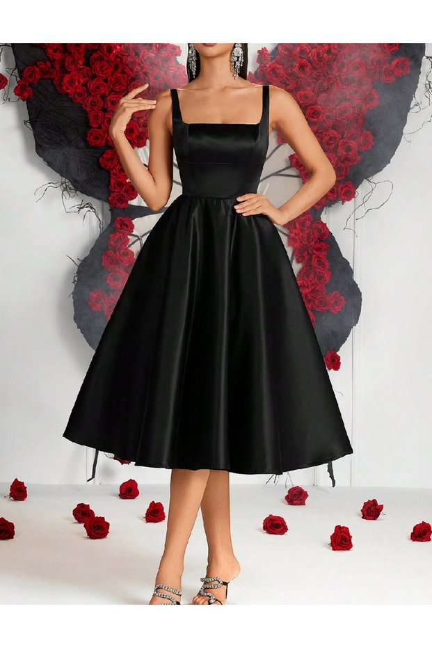 Rochie medie, Negru