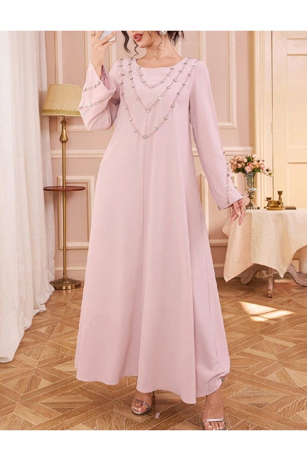 Rochie lunga, Roz deschis