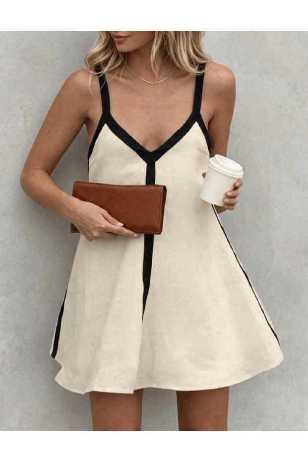 Rochie scurta, Crem