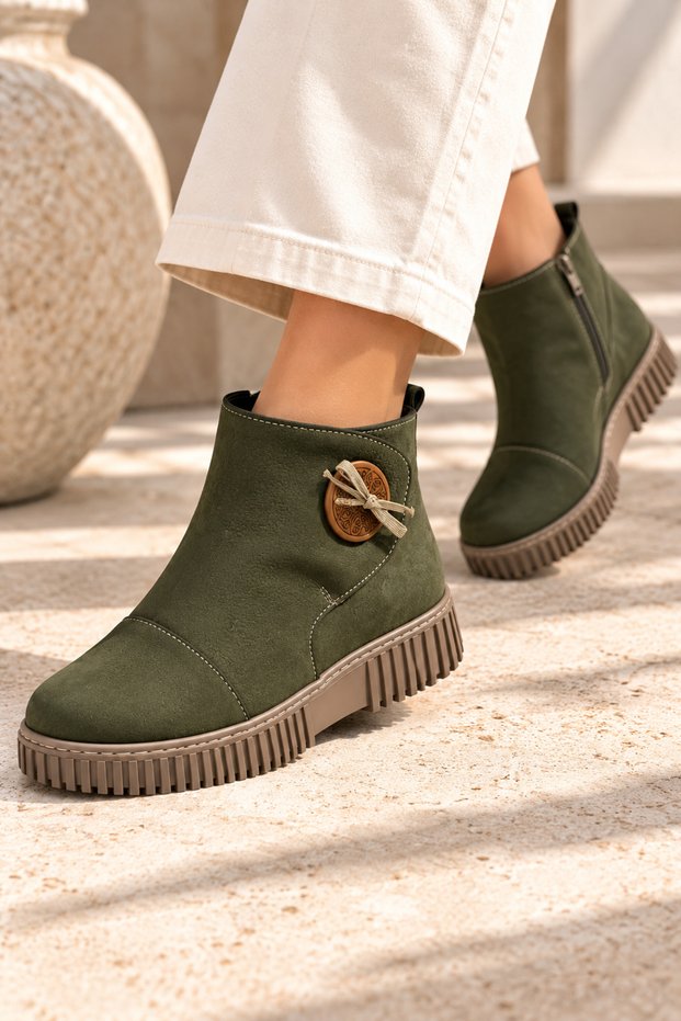 Women's Genuine Leather Suede Daily Boots Model Name: Danu