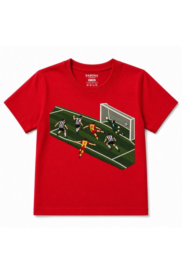 Last Touch Goal Finish Football Action Graphic Kids T-Shirt