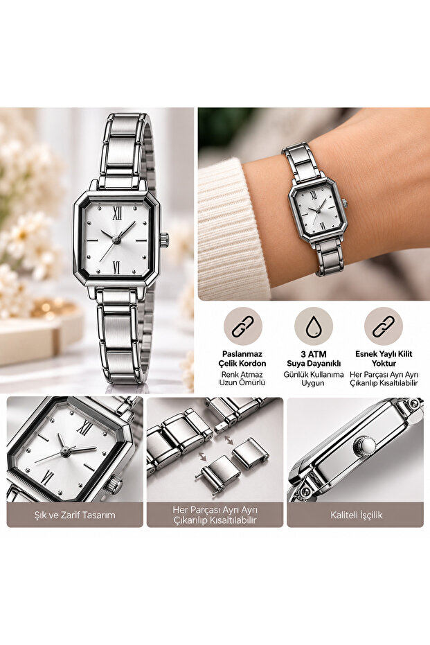 Noumation Adjustable Spring Flexible Cord Steel Watch