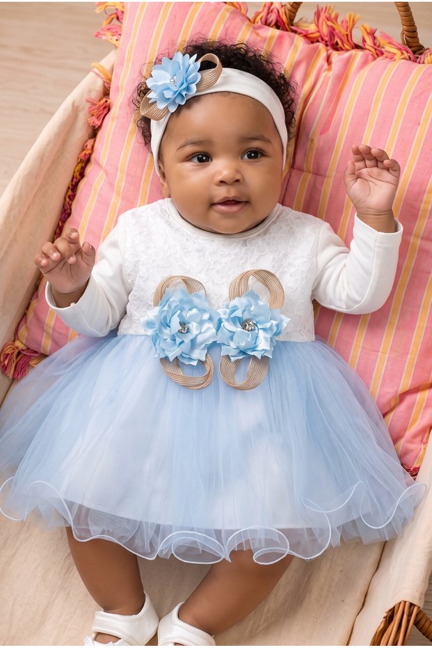 Tutu Dress - Mevlüt Dress with Inner Dress (Suitable for Summer and Winter Use) with Bandana and Shoe Gift Set