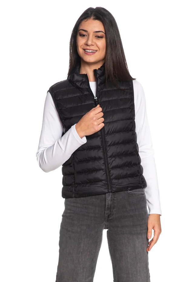 Onltahia Women's Quilted Puffer Vest Black