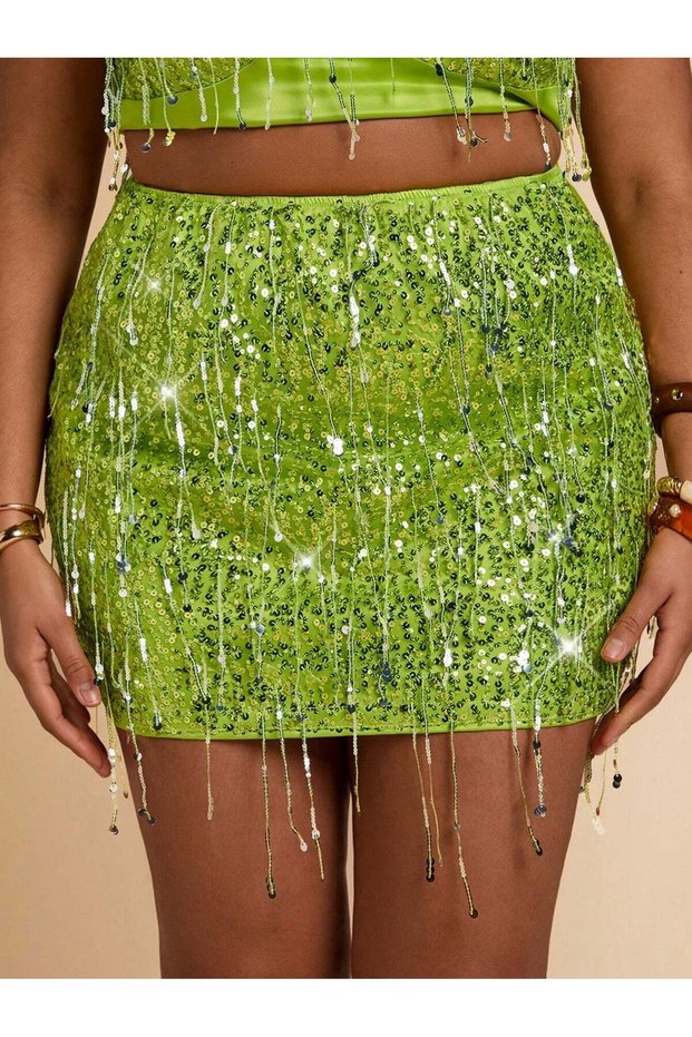 Fustă mini, verde