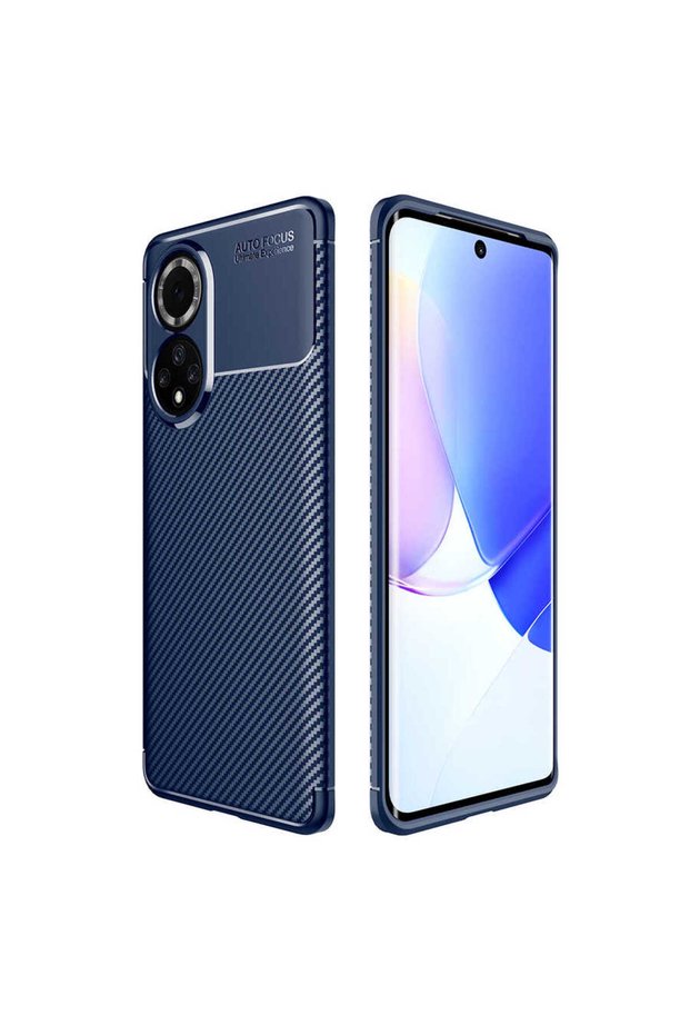 Huawei Honor 50 Case Carbon Look Silicone Ultimate Protection with Camera Protection