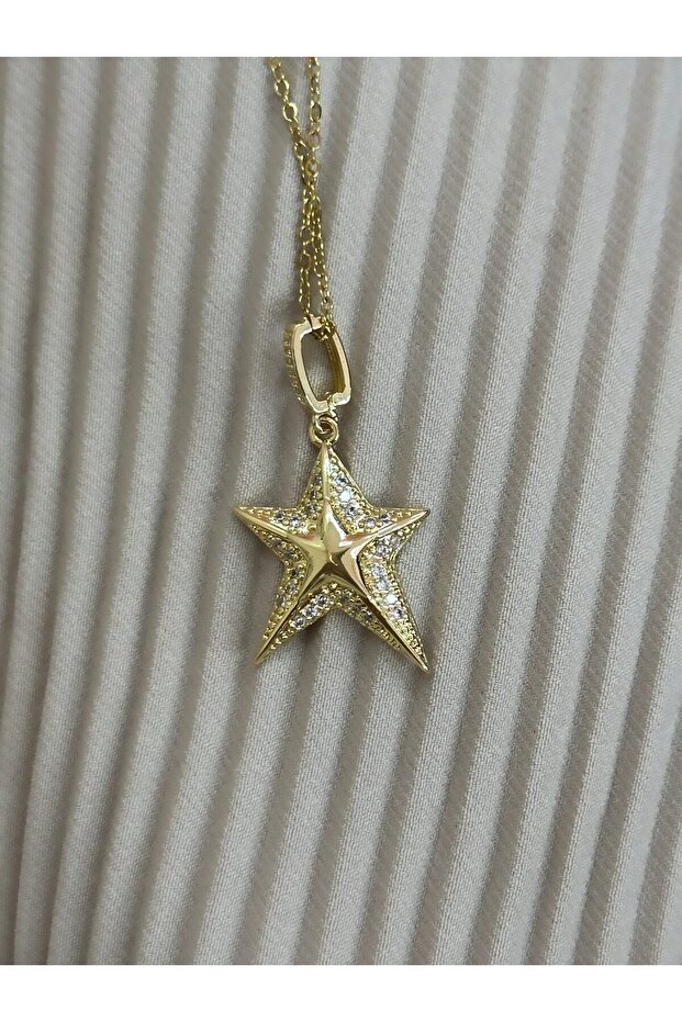 Stone Starfish Gold Necklace
