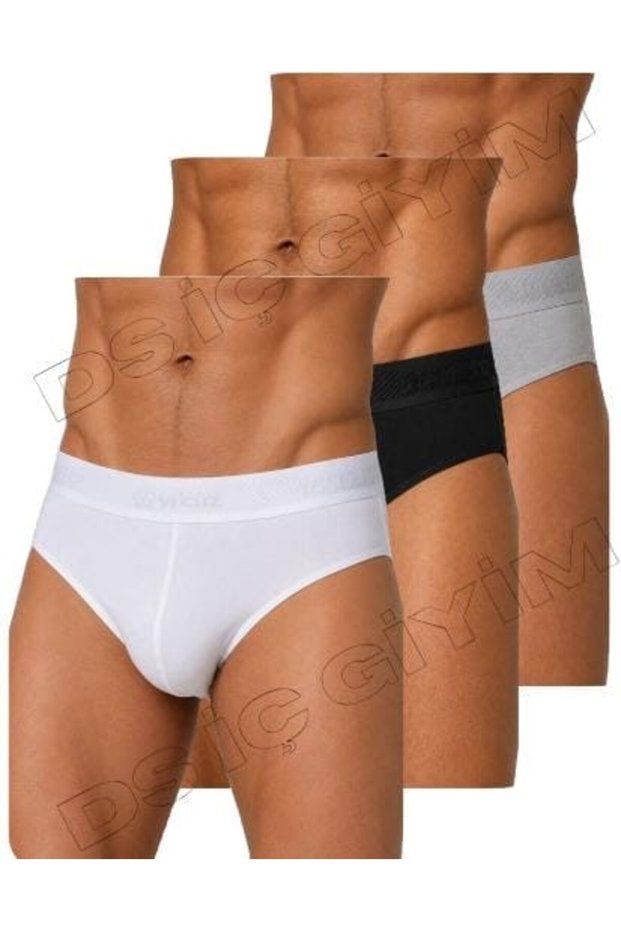 65, 66, 67 Men's Modal Belted White Black Gray Slip Underwear 3 Pieces