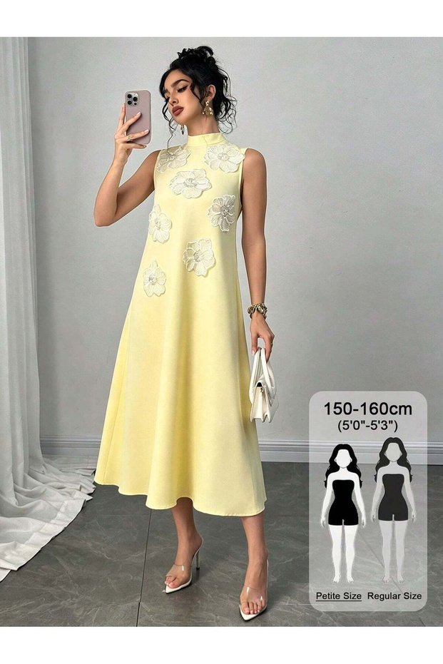 Rochie maxi, galben