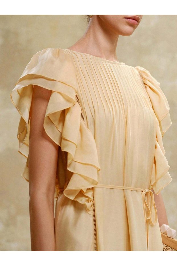 Rochie maxi, galben