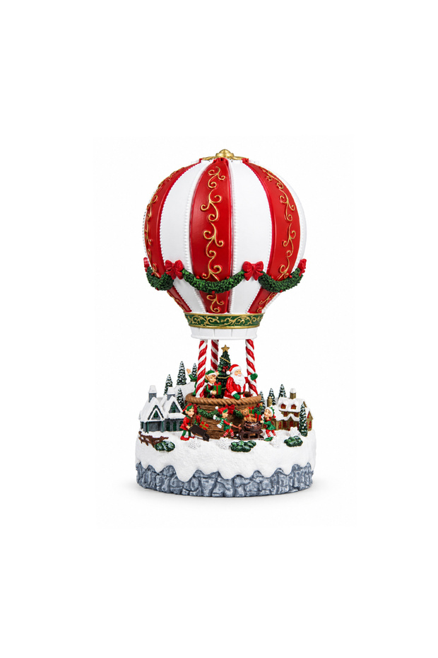 Christmas Snow Globe Illuminated Balloon with Santa Claus Model 35 cm