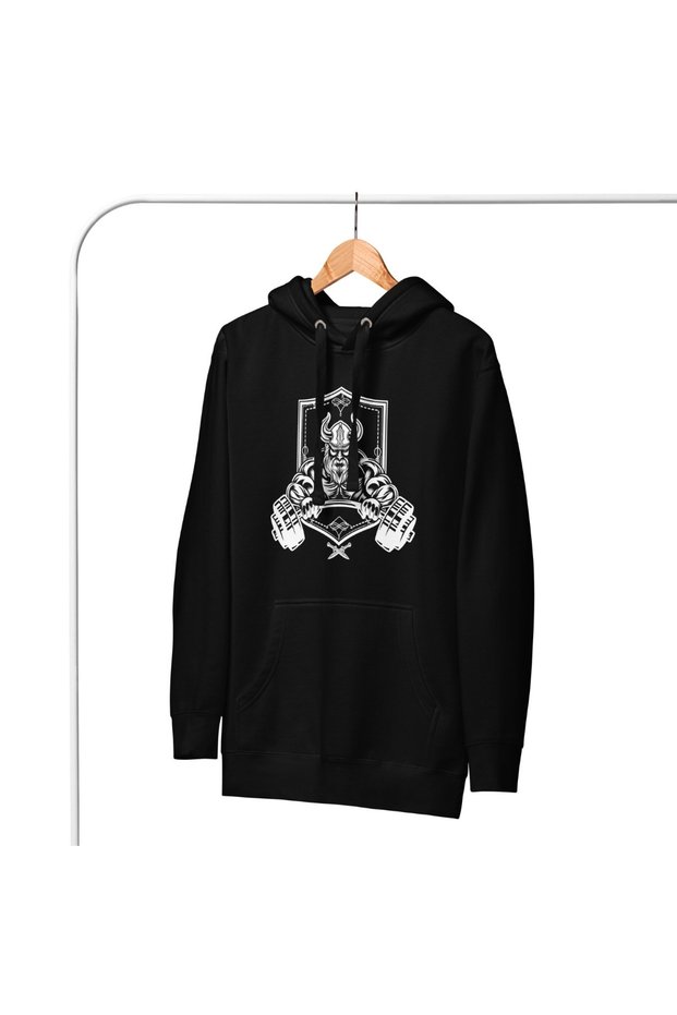 Unisex Oversize Hooded Sweatshirt Black 100% Cotton