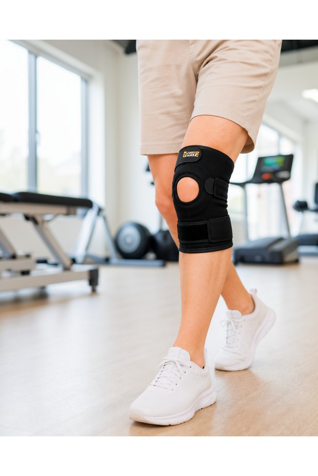 Open Knee Brace with Adjustable Velcro Knee Support Prtksligamentdizlik-1