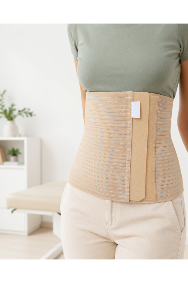 Abdominal Postpartum Corset 26 cm Wide, 4-Level Adjustable with Velcro