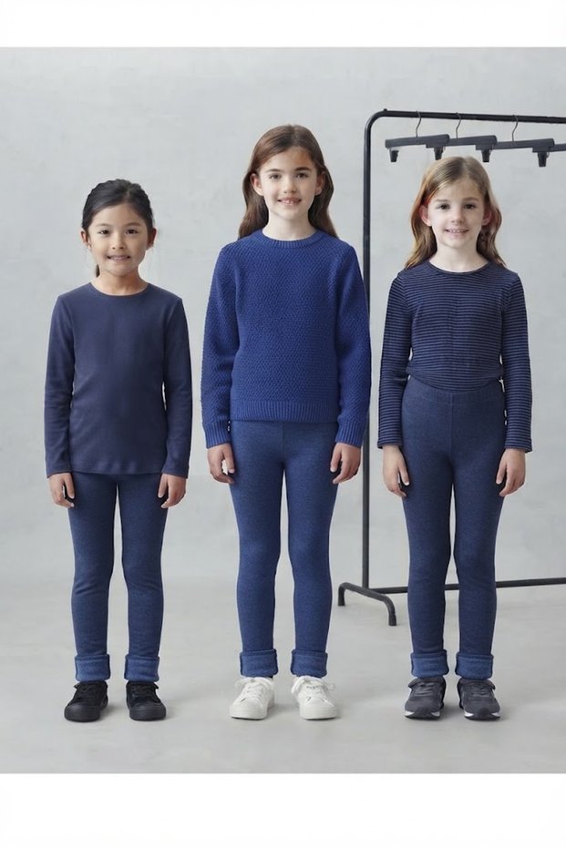 Girl's 3-Piece Lined Tights