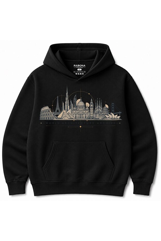 World Architecture Archive Global Landmarks Graphic Hoodie