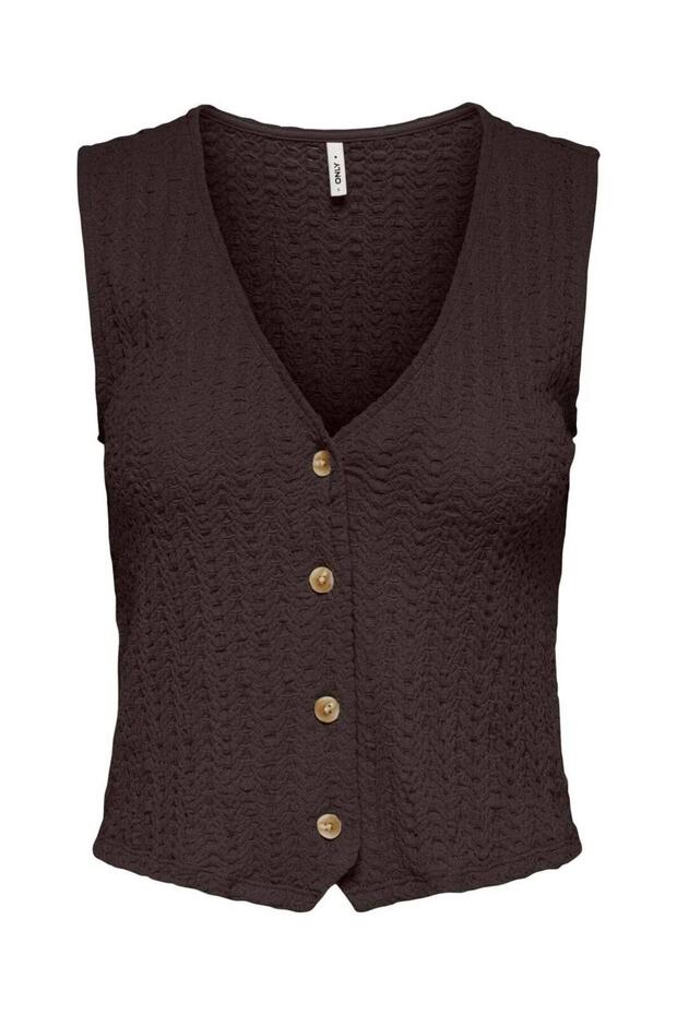 Onlsif V-Neck Vest Jrs Women's Vest Chocolate Torte (15375802)