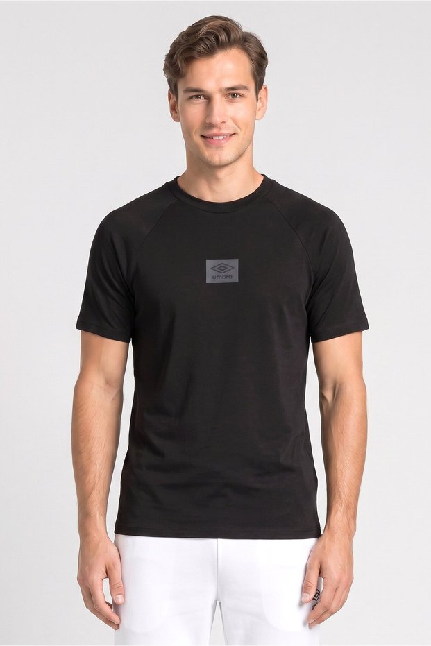 Men Sportswear Fit Short Sleeve Outdoor T-Shirt, Black