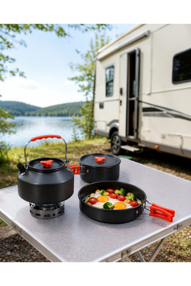 Foldable Aluminum Camping Cooking Set Uczzdpkampseti̇-1