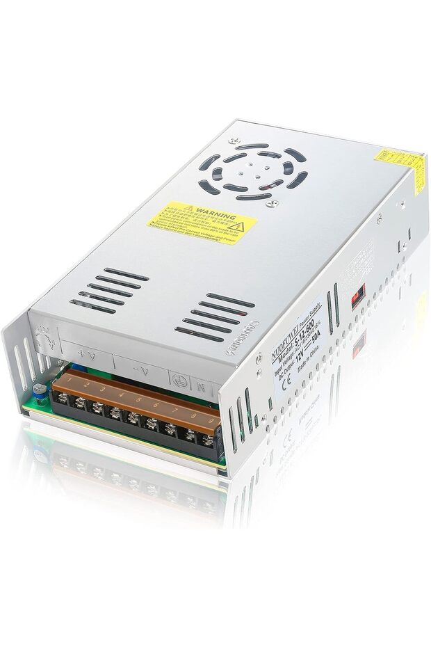 DC 12V 50A 600W Power Supply 110V AC to 12V DC Converter Power Supply Adapter 12V 50A 600W Switch Transformer for Motor Pump CCTV Security Camera Car Stereo 3D Printer and More 12V Device