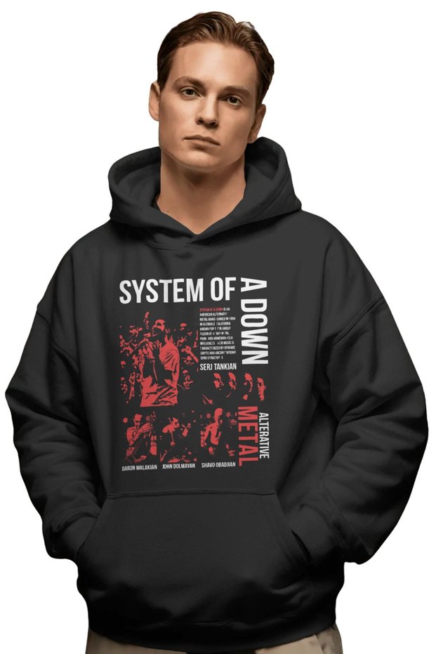 System of a down Rock Metal Music Band Pre-Printed Unisex Oversize Premium Hoodie