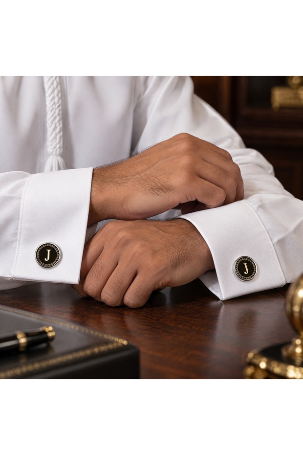 Men's Initial J Cufflinks for Formal Shirts & Special Occasions