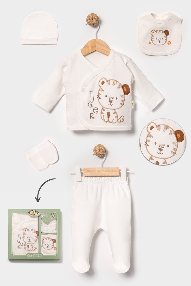 100% Cotton Tiger Print 10-Piece Hospital Discharge Newborn Set