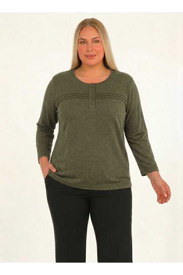 Women's Clothing Mother Cotton Winter Lycra Striped Blouse Long Sleeve