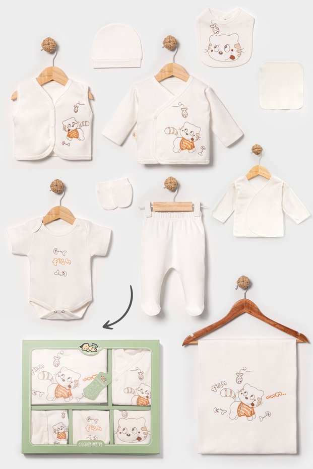 100% Cotton Fish 10-Piece Hospital Discharge Newborn Set