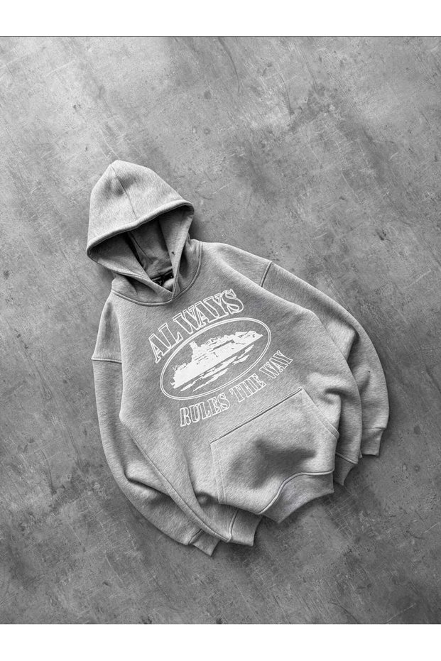 Unisex Oversize Printed Hooded Sweatshirt – Streetwear Casual Hoodie