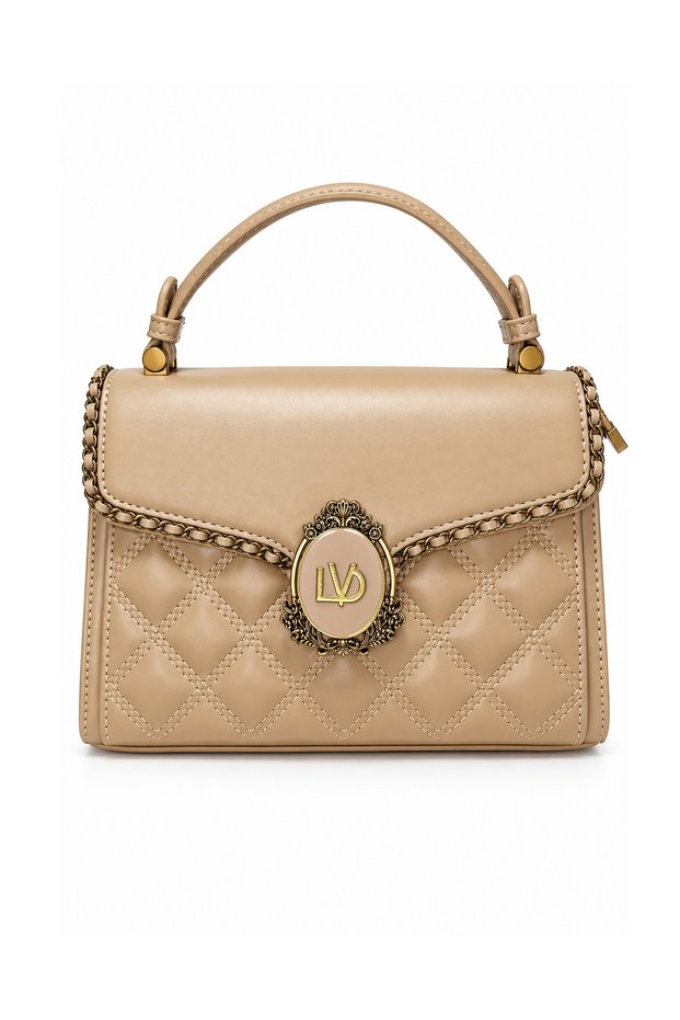 Mink Quilted Embroidered Blazer Logo Detailed Stylish Design Women's Hand and Shoulder Bag
