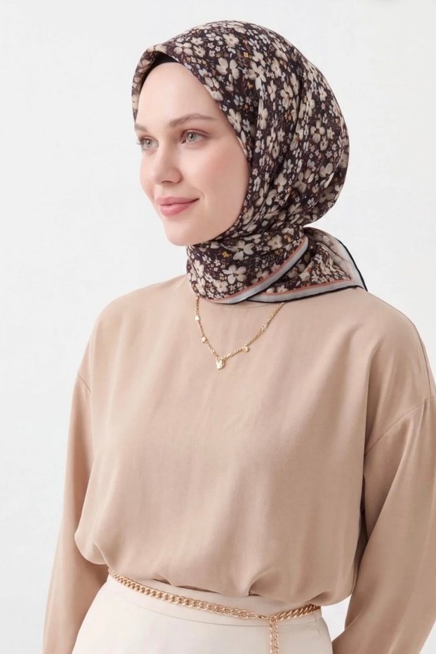 Mini Floral Pattern Soft Cotton Scarf