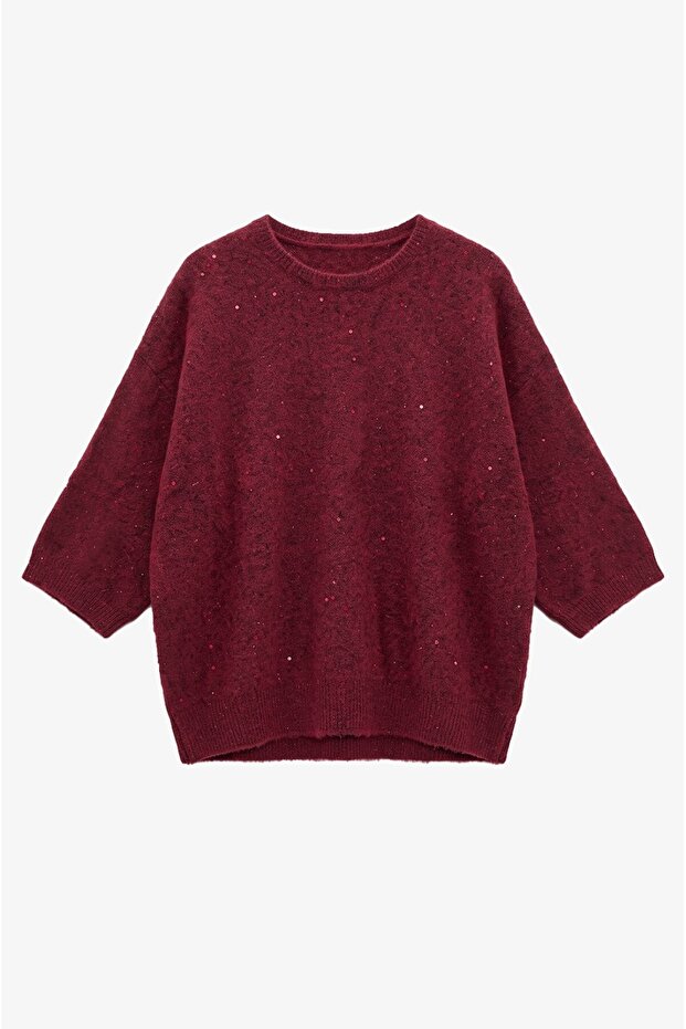 Burgundy Glow Half Sleeve Sweater