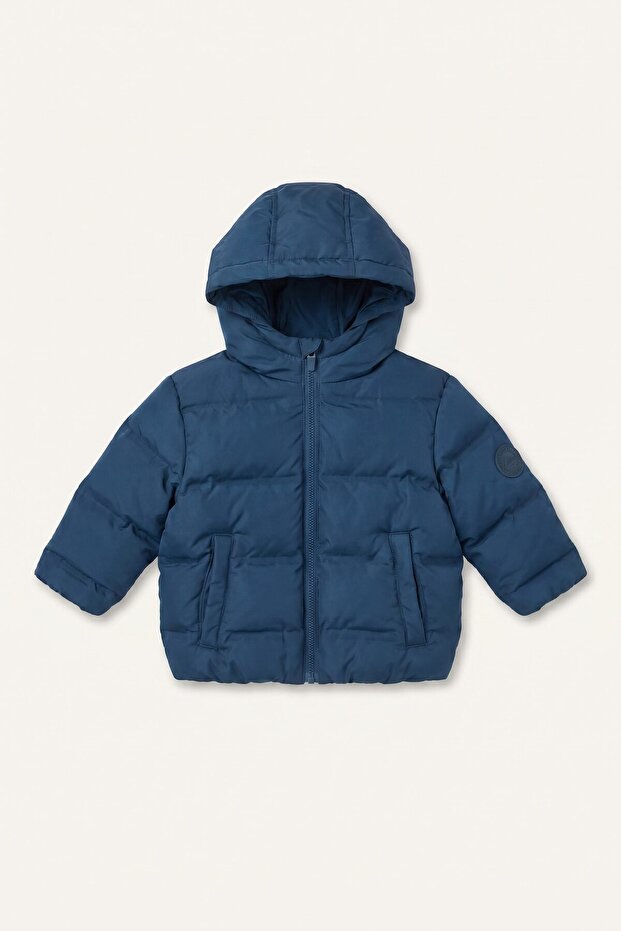 Water Repellent Hooded Zippered Coat Baby Boy C6963A526Au