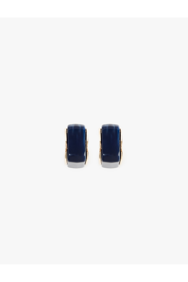Geometric Hoop Earrings with Stones