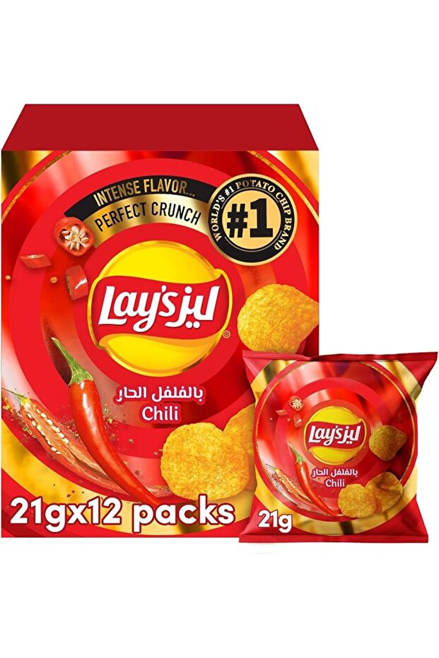 رقائق البطاطس بنكهة الفلفل الحار 12 × 21 جرام