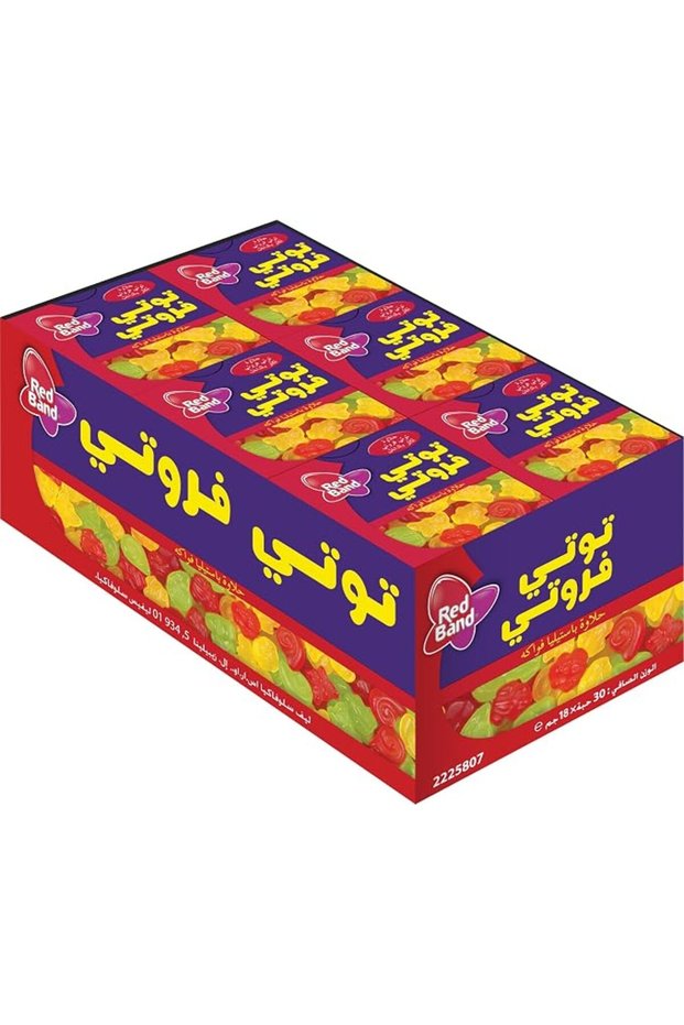 حلوى توتي فروتي بنكهة الفواكه 18 جرام ريدباند