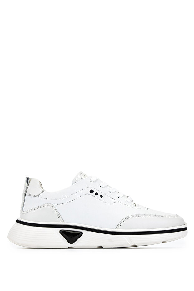 Men's Genuine Leather White Sneakers & Sports Shoes