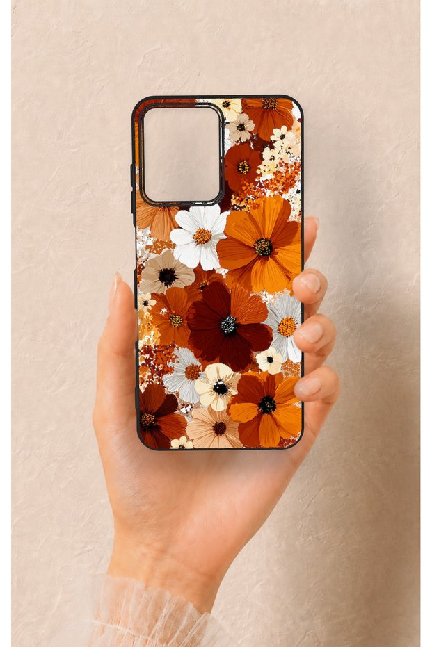 Casper Via M40 Compatible Autumn Tone Floral Patterned Silicone Case