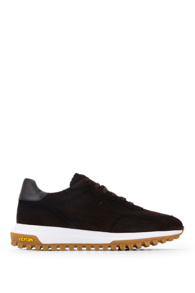 Men's Genuine Leather Brown Sneakers & Sports Shoes
