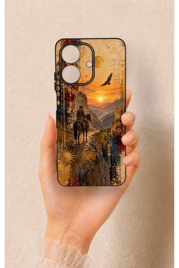 Realme Note 60 Compatible Steppe Passenger Patterned Silicone Case